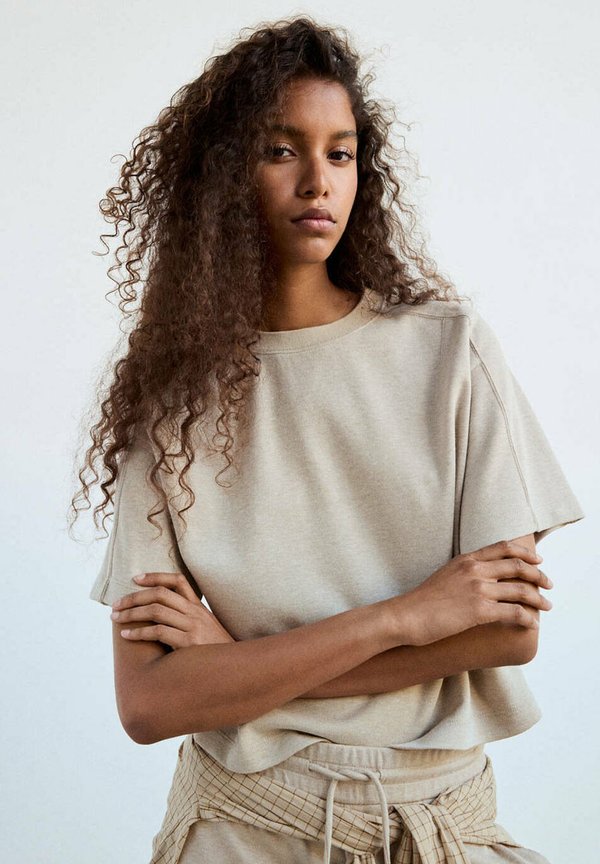 Mango ADULT - Basic T-shirt - écru