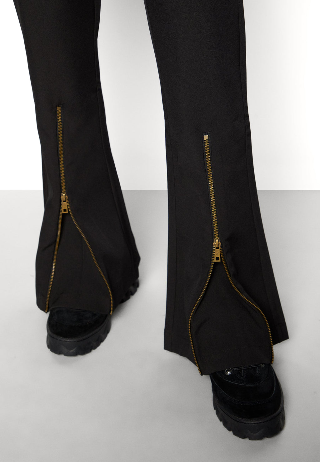 Colourful Rebel FALLON ZIPPER SLIT FLARE PANTS