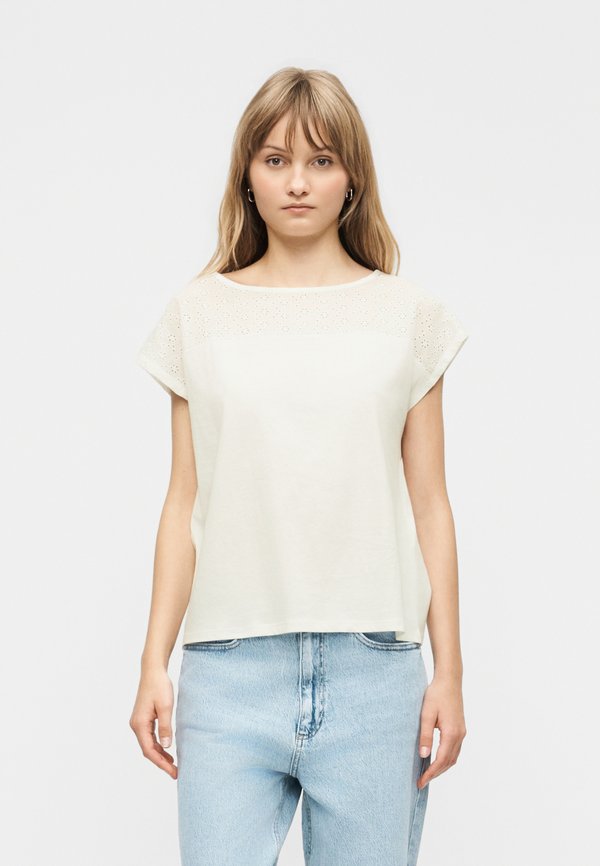 Vero Moda VMJANNI BOAT NECK  - Basic T-shirt - snow white