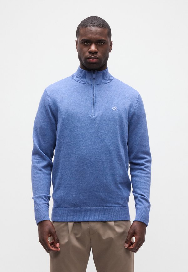 Calvin Klein Golf AVENUE HALF ZIP SWEATER - Jumper - denim