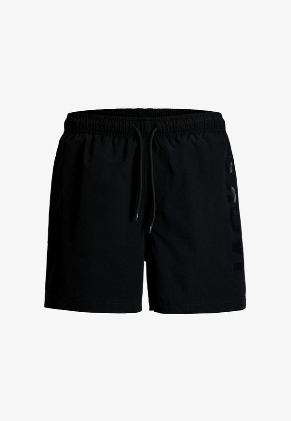 Jack & Jones JACK & JONES MEN'S SWIM SHORT JPSTMAUI WAVE LOGO PLAIN - Swimming shorts - schwarz