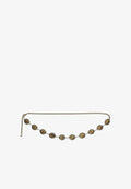 Bershka RHINESTONE - Waist belt - mottled green