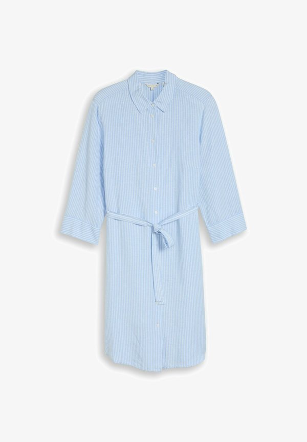 TOM TAILOR Shirt dress - fjord blue irregular stripe