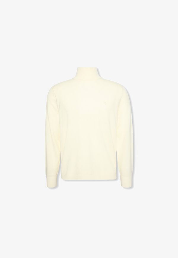 Calvin Klein MOCK NECK - Jumper - antique white