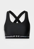 Under Armour CROSSBACK MID - Medium support sports bra - ultimate black/white