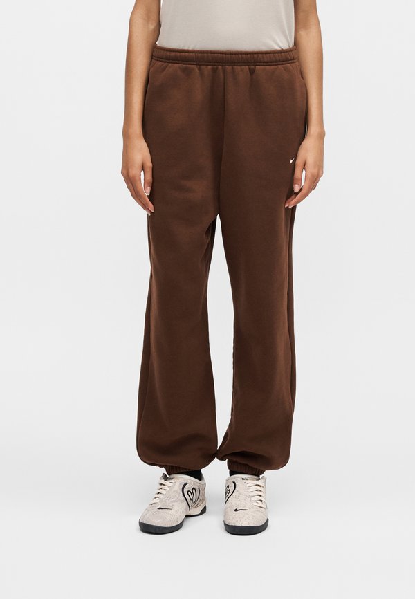 Nike Sportswear W NK STDO FLC MW HR OS CFF PNT - Tracksuit bottoms - cacao/(sail)