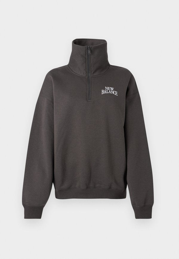 New Balance LINEAR HERITAGE HALF ZIP - Sweatshirt - faded black