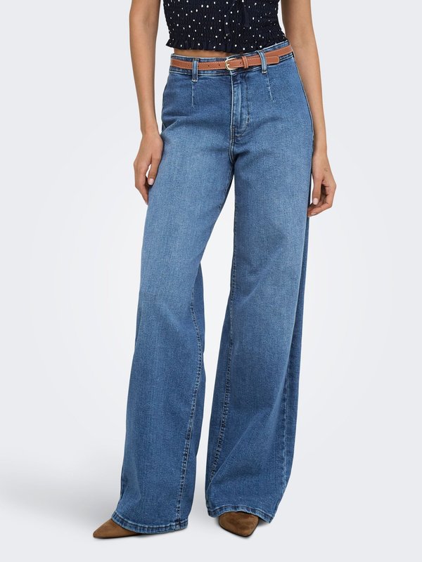 ONLY Wide-fit ONLMADISON High waist Wide Leg Fit - Wide Leg - medium blue denim