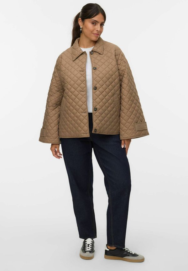 Vero Moda Curve Quilted VMCHOLTE Quilted - Light jacket - silver/mink