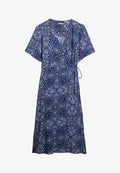 Superdry & Co PRINTED WRAP MIDI  - Day dress - paisley bandana navy