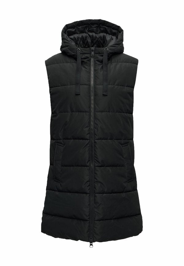 ONLY ONLCLAIR PUFFER HOOD WAISTCOAT OTW - Waistcoat - black