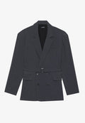 UNISEX BELTED BLAZER Media 1