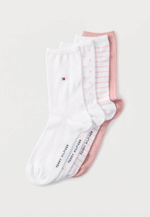 Tommy Hilfiger 4 PACK - Socks - pink/white