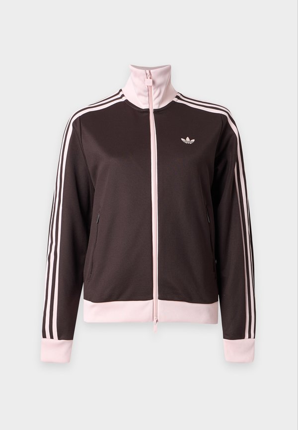 adidas Originals CLASSIC - Zip-up sweatshirt - aurora coffee/sandy pink