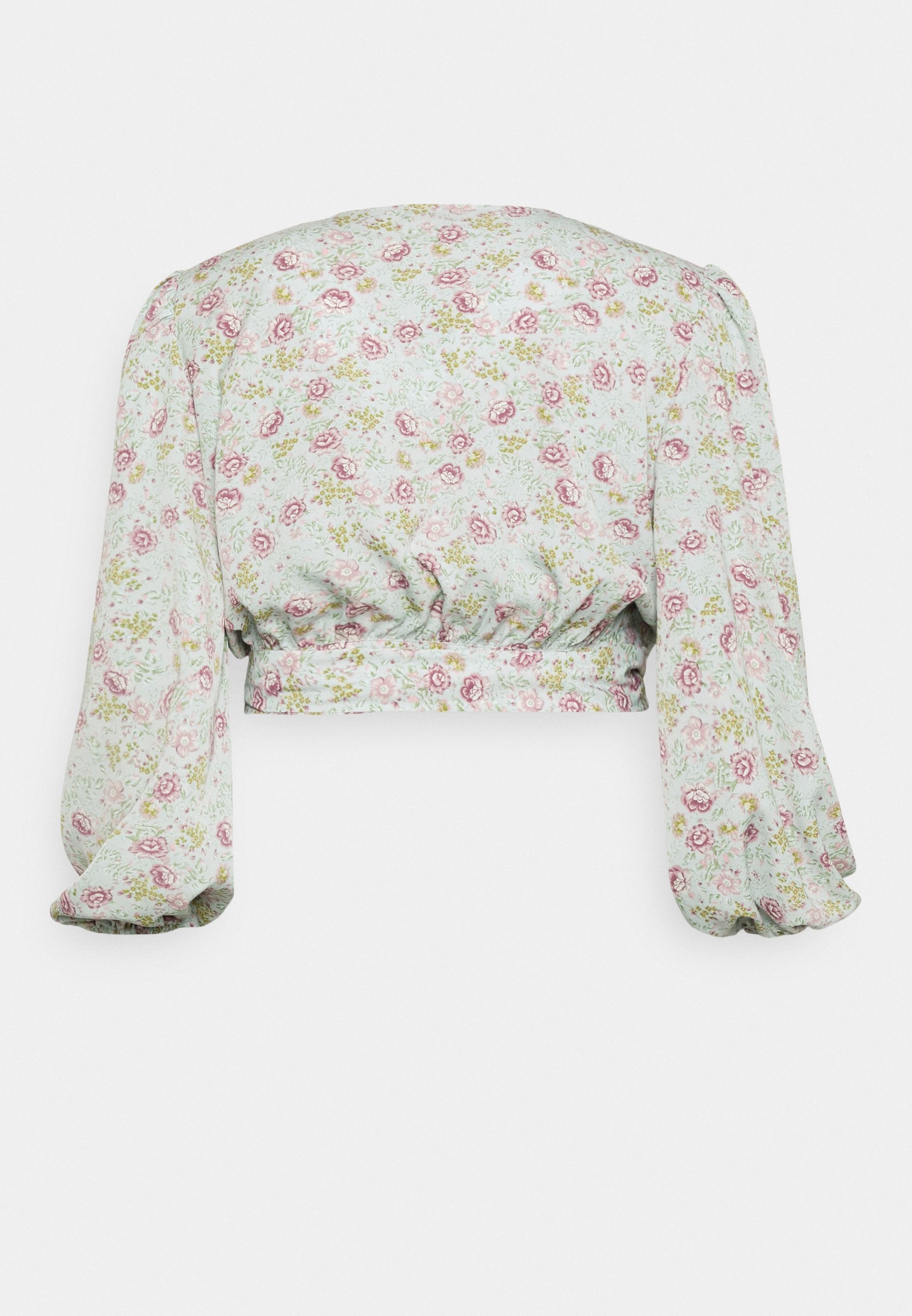 Missguided Plus TIE FRONT BALLON SLEEVE BLOUSE