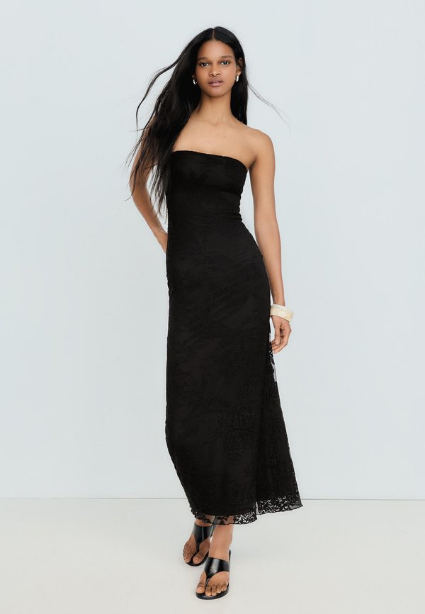 Bershka BANDEAU DRESS - Cocktail dress / Party dress - black
