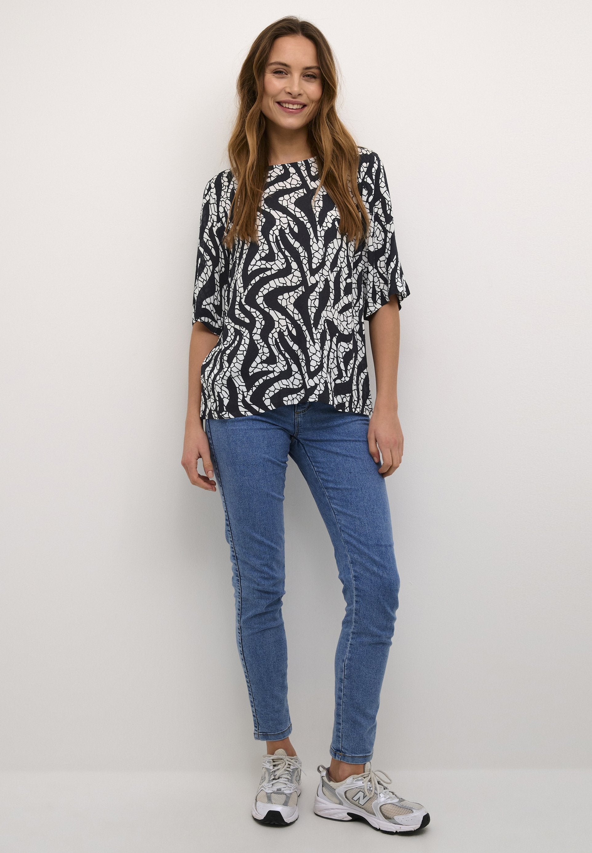 Kaffe BPZELINA HALF SLEEVES ROUND NECK