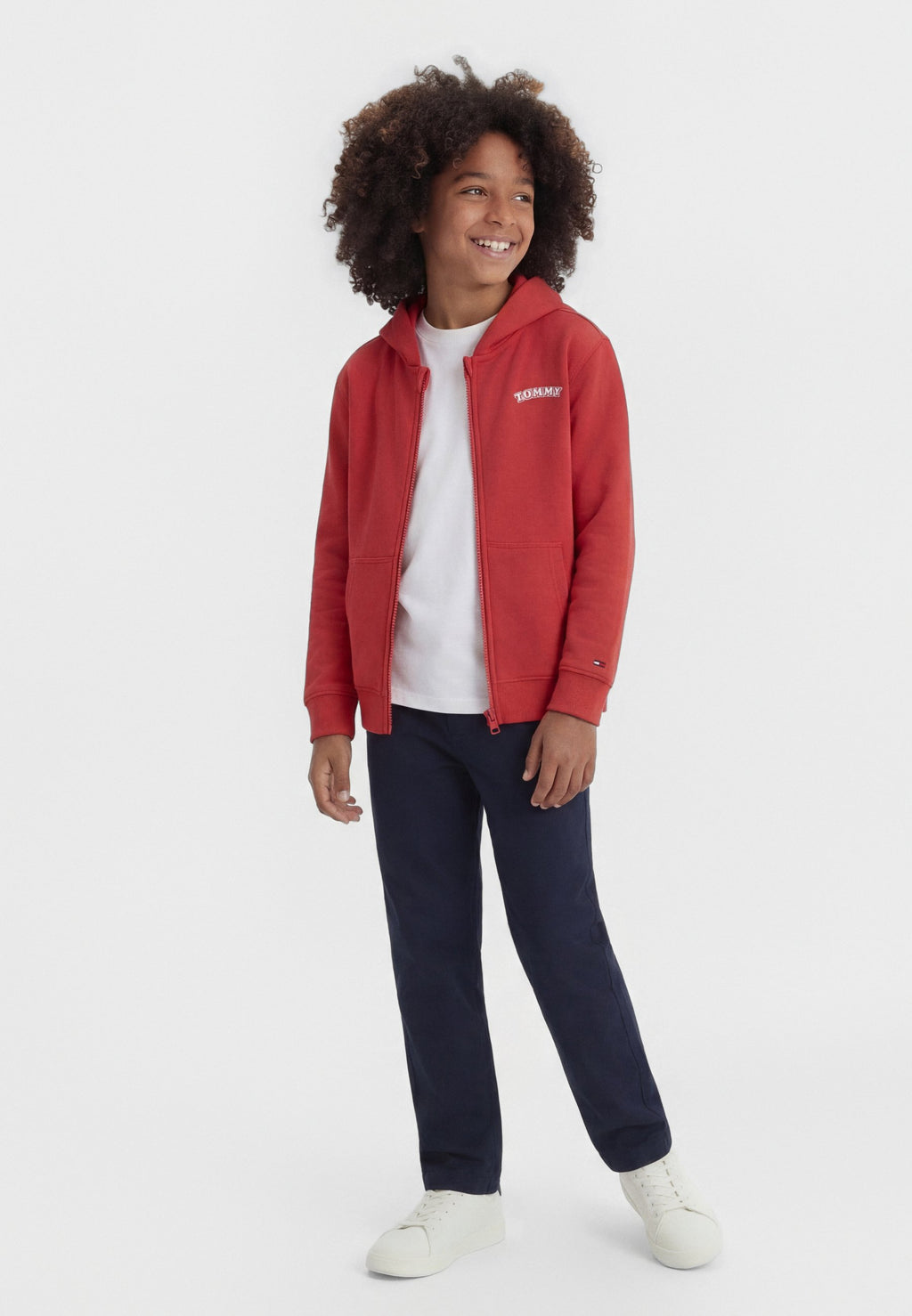 TEXTURED BACK LOGO ZIP-THRU HOODY Media 2