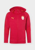 Puma GALATASARAY SK EVOSTRIPE HOODED JACKET - Club wear - dark cherry/summer sunset