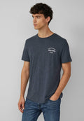 s.Oliver MELIERTES MIT ROLLKANTE  - Print T-shirt - navy