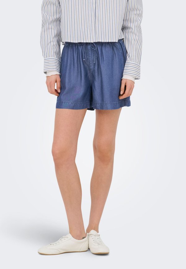 ONLY ONLCHARIS Regular Fit - Denim shorts - dark blue denim
