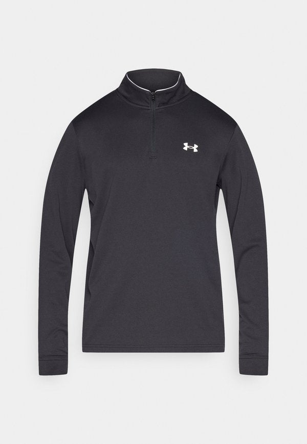 Under Armour MATCHPLAY ZIP - Fleece jumper - black/white
