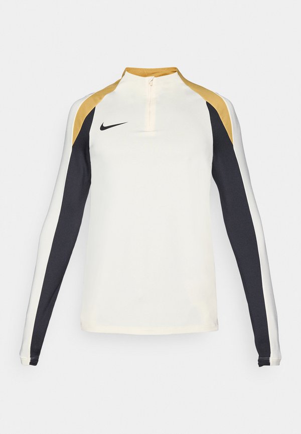 Nike Performance STRIKE DRILL TOP - Long sleeved top - pale ivory/black/jersey gold