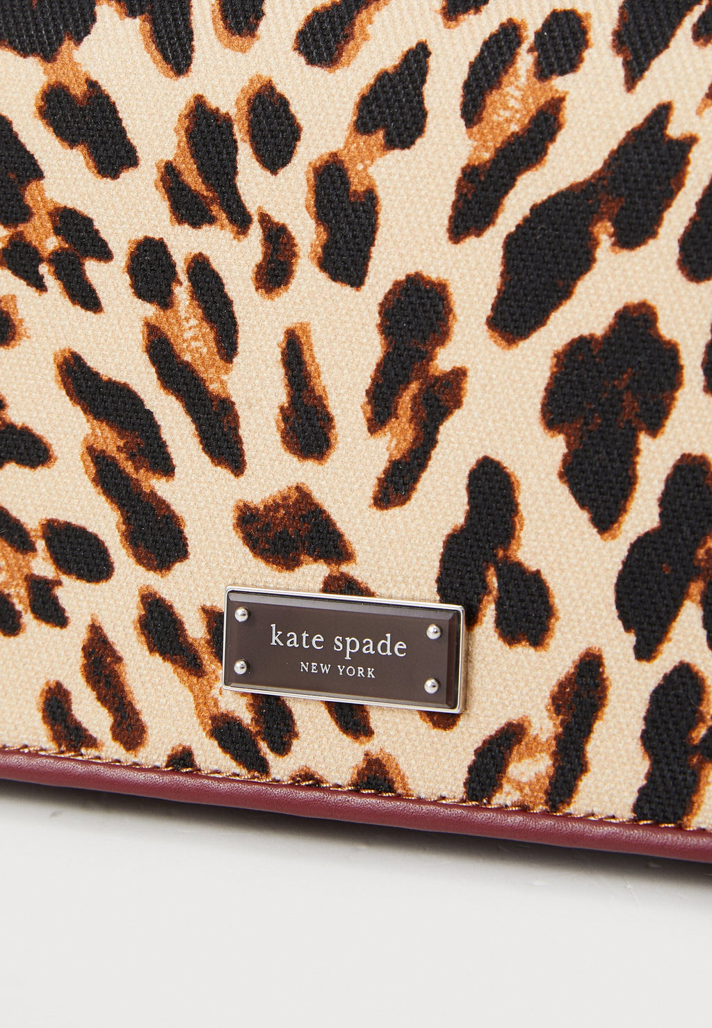 kate spade new york DOWNTOWN LEOPARD FABRIC SHOULDER BAG