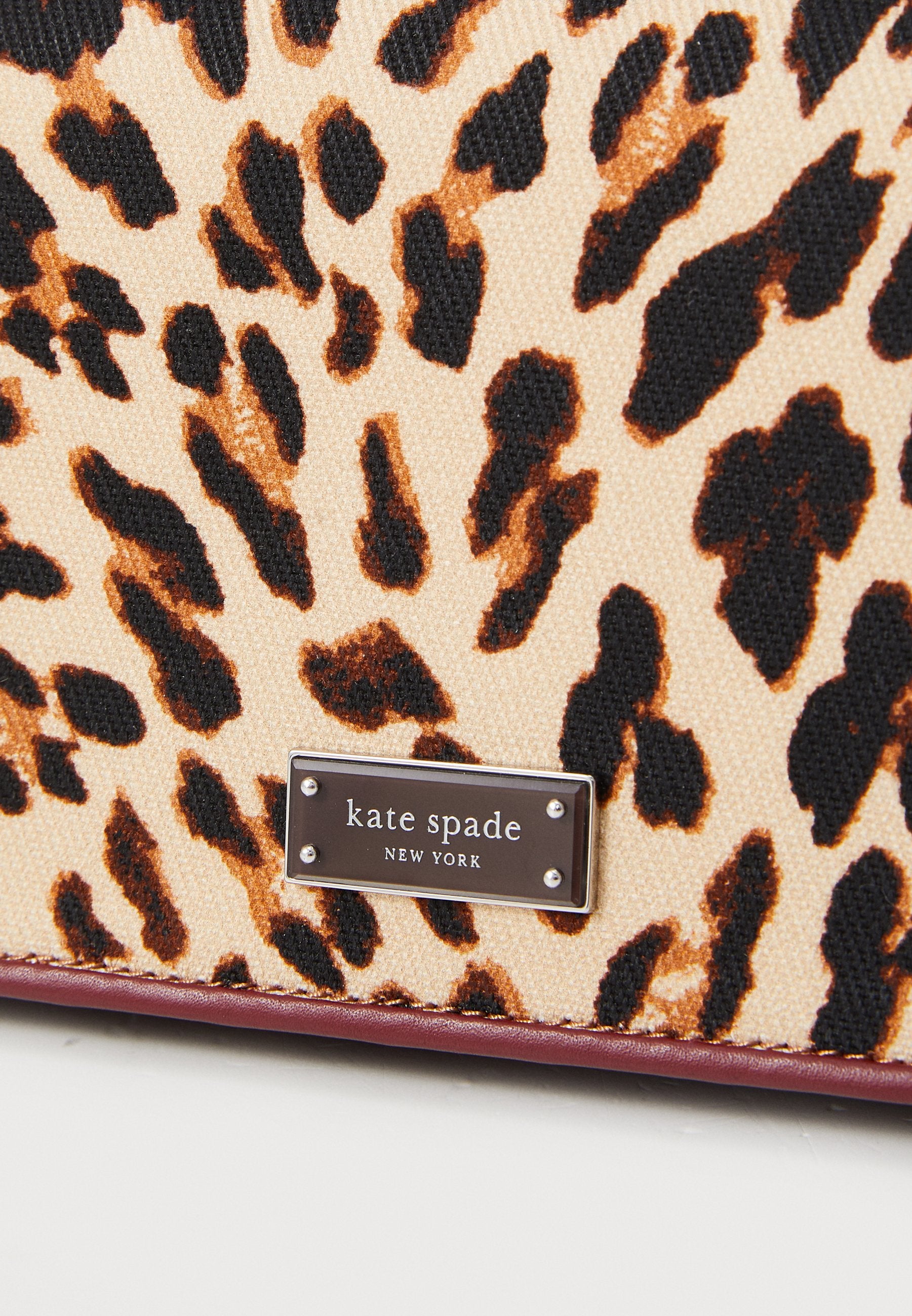 kate spade new york DOWNTOWN LEOPARD FABRIC SHOULDER BAG