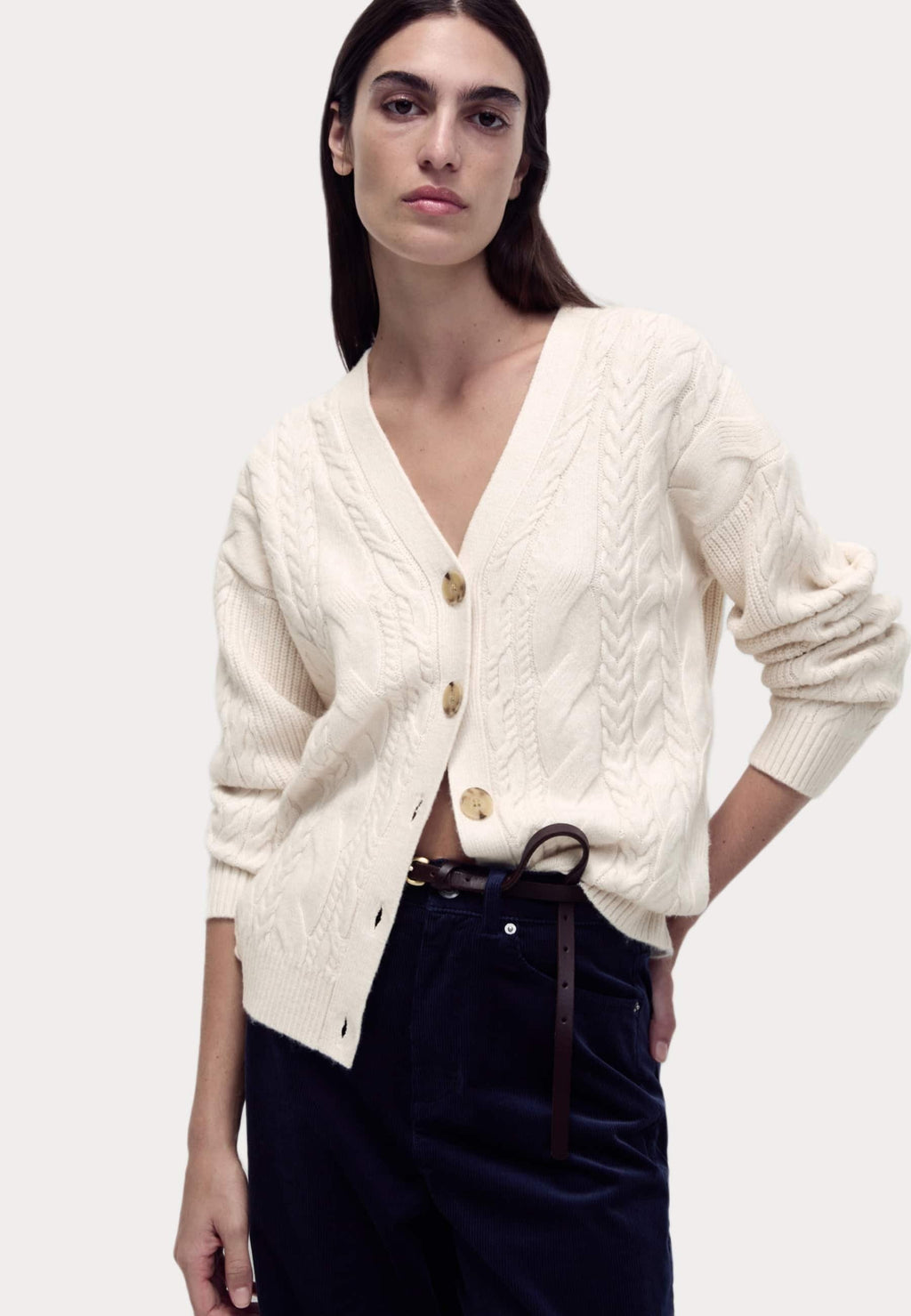 Marks & Spencer TEXTURED V-NECK RELAXED FIT