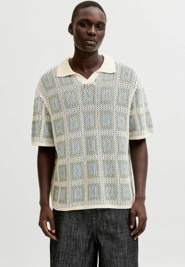 Jack & Jones Knitted Knitted - Polo shirt - sea salt