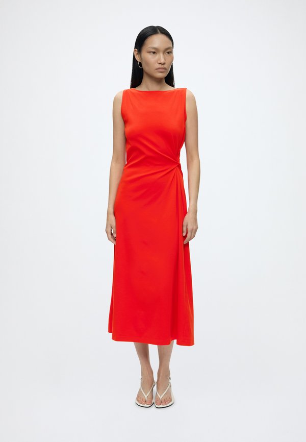 Tommy Hilfiger KNOT DETAIL DRESS  - Jersey dress - fire red
