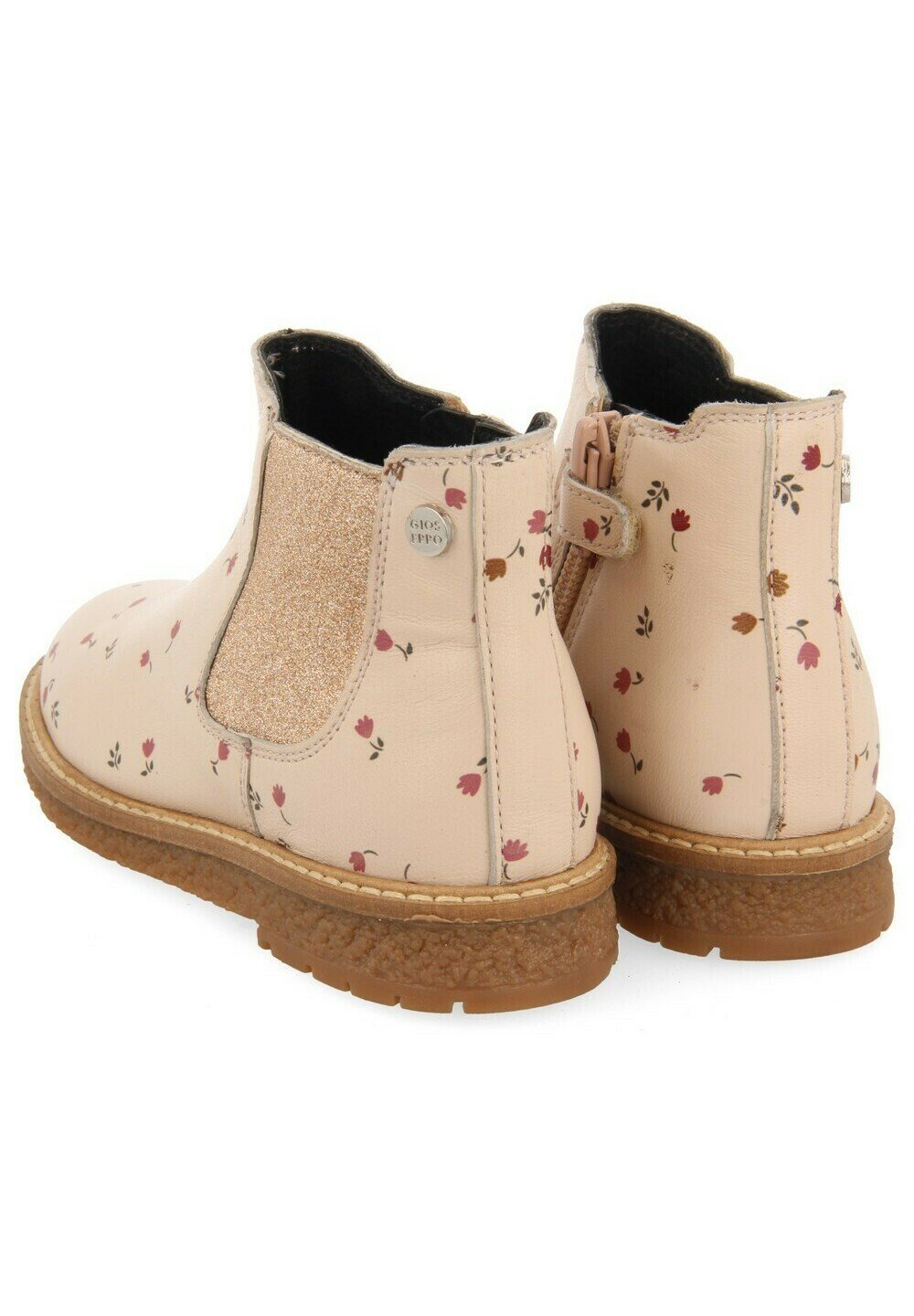 Gioseppo GIOSEPPO BOTINES ROSA TIPO CHELSEA DE PIEL CON PRINT DE FLORES PARA NIÑA Y NIÑO ELVENES ELVENES