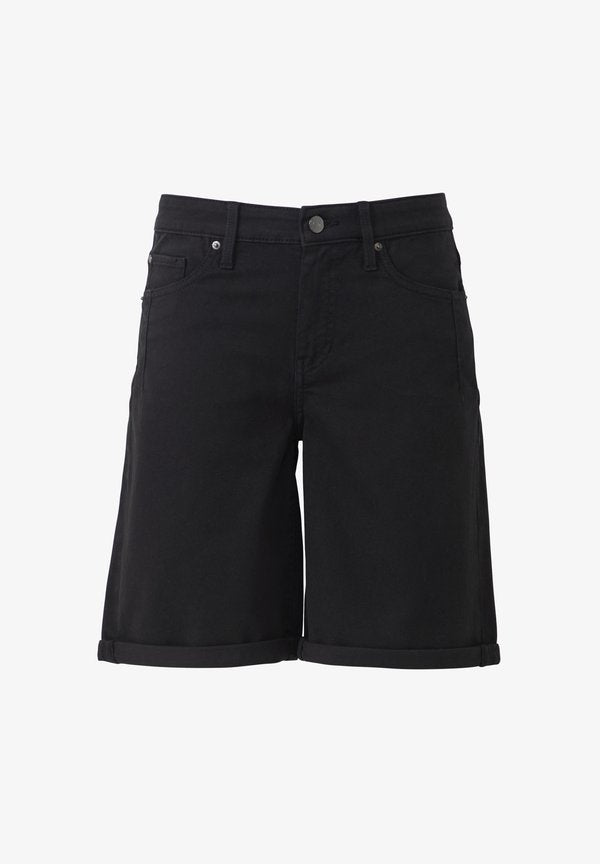s.Oliver KAROLIN REGULAR FIT MID RISE - Denim shorts - schwarz