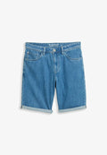 TOM TAILOR TTMORRIS RELAXED FIT - Denim shorts - clean mid stone blue denim