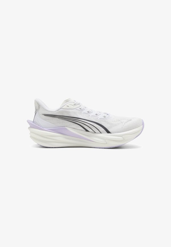 Puma DEVIATE NITRO 4 WNS - Road running shoes - white-light lavender