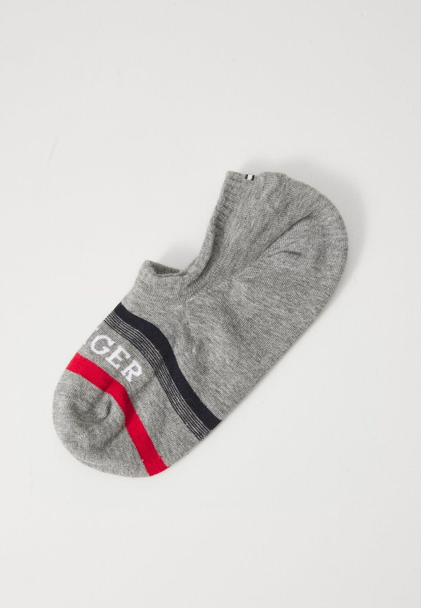 Tommy Hilfiger MEN FOOTIE TAB 2 PACK - Invisible socks - mid grey melange