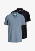 Jack & Jones POLO PLUS SIZE 2-PACK LOGO POLO - Polo shirt - black