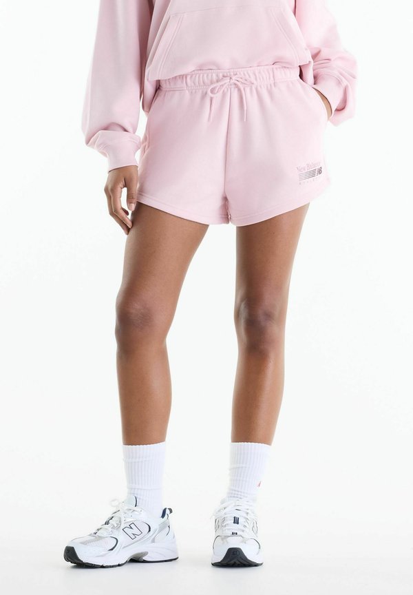New Balance TRACKSIDE FRENCH TERRY SHORT - Tracksuit bottoms - pink chalk