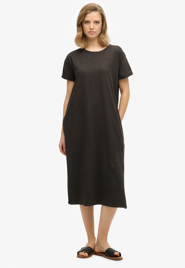 Superdry & Co MIDI - Jersey dress - black