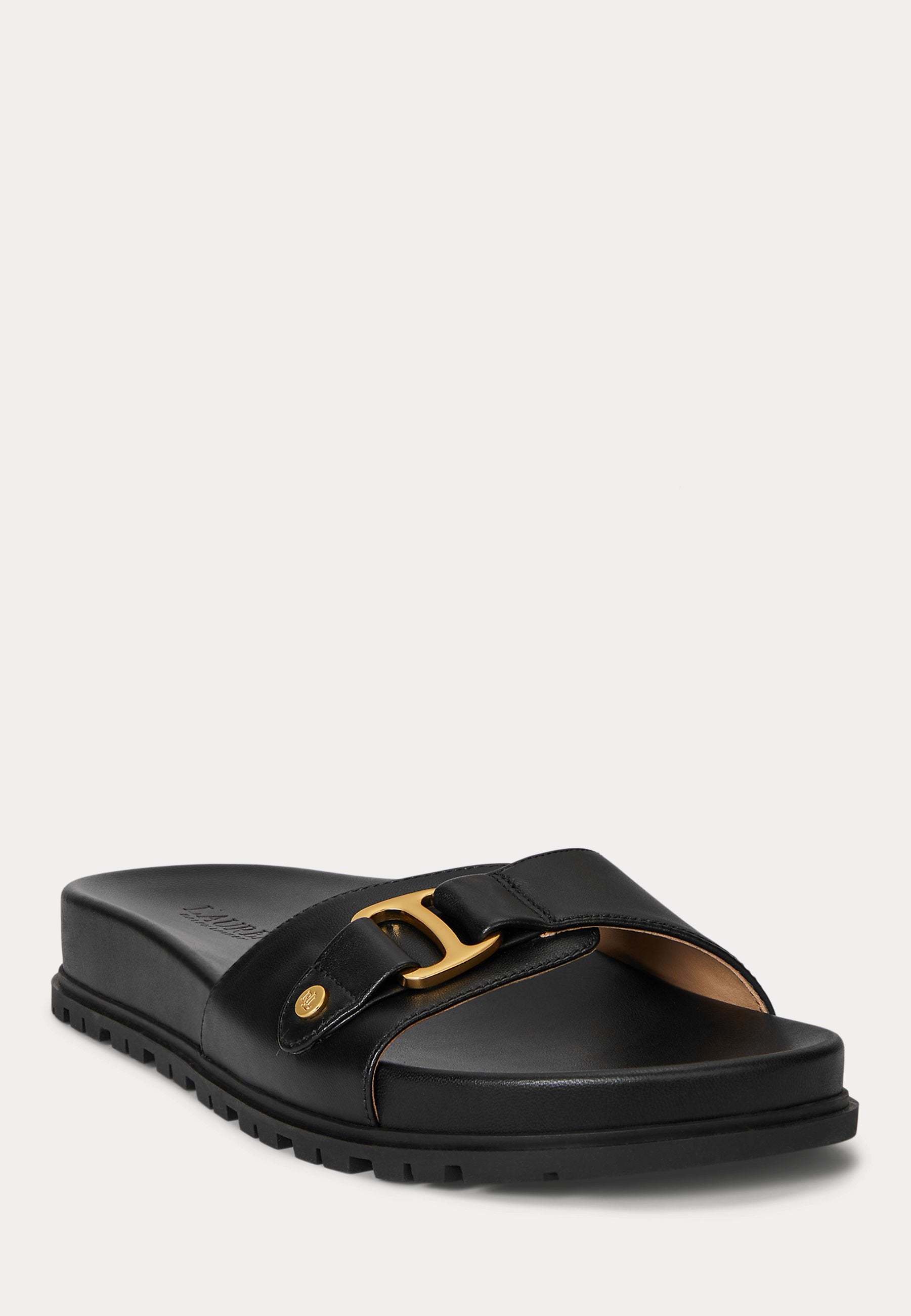 Lauren Ralph Lauren TASHA LEATHER SLIDE SANDAL