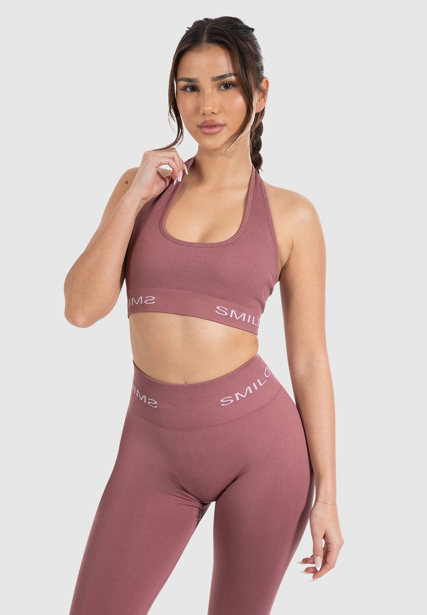 Smilodox AZURA RIBBED NECK HOLDER BRA