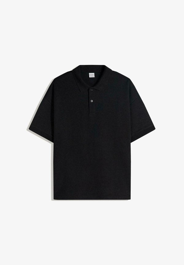 Bershka SHORT SLEEVE  - Polo shirt - black
