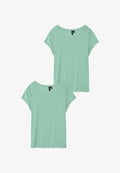 Vero Moda STRETCH AVA - Basic T-shirt - hellgrün