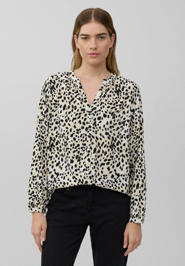 s.Oliver AUS MIT ALL-OVER-PRINT - Blouse - ecru