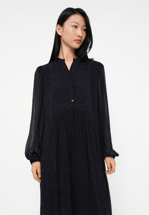 lala Berlin DRESS DEMI VISCOSE DARK NAVY LEO