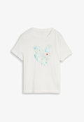 TOM TAILOR T-SHIRT BASIC CREW NECK PRINT - Print T-shirt - dove white