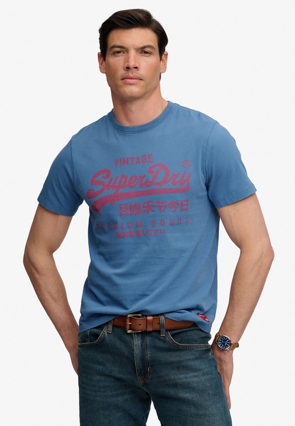 Superdry & Co SUPERDRY VINTAGE LOGO CLASSIC T-SHIRT.. - Print T-shirt - wedgewood blue