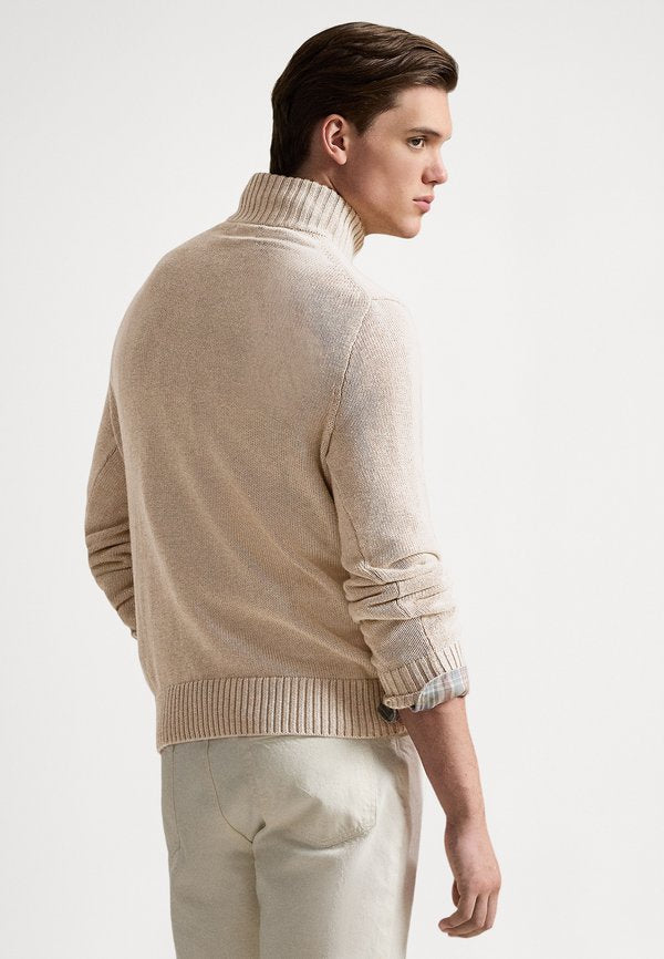 Polo Ralph Lauren COTTON QUARTER-ZIP MOCKNECK SWEATER