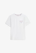 Tommy Hilfiger BRAND LOVE LEFT CHEST TEE - Basic T-shirt - white